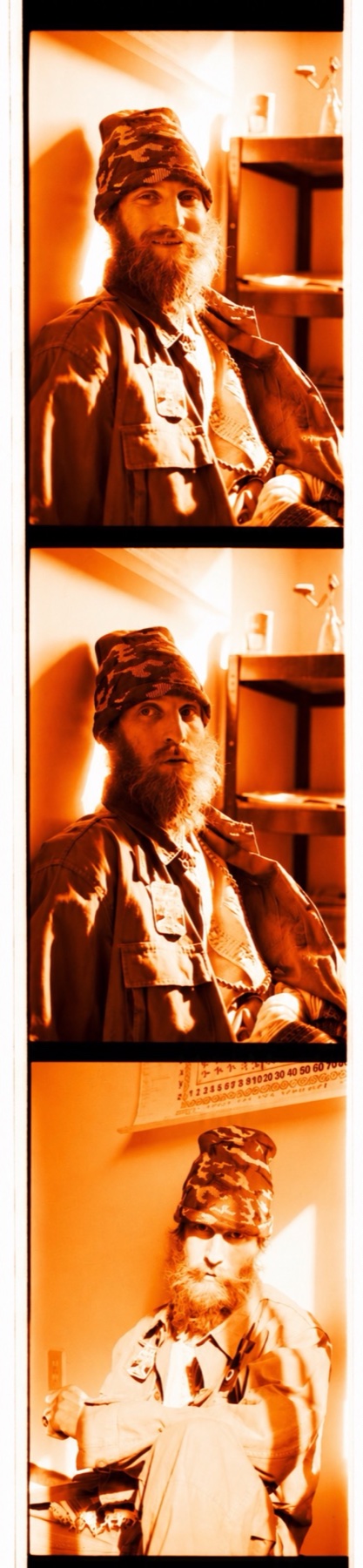 Three photographs of Ryan in Boulder in February 2003