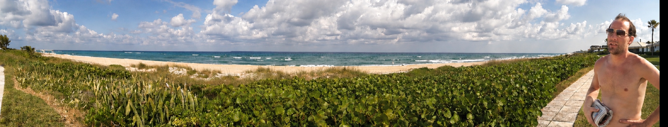 A horizontal series of photographs of Ryan in Florida at Easter in 2011